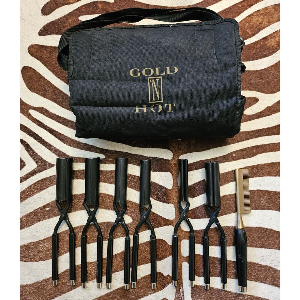 Gold N Hot Professional Marcel Curling Iron 7pc Set with Carrying Pouch